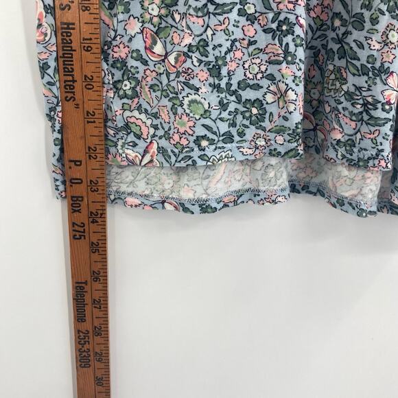 Loft Floral Butterfly Fairy Print Soft Stretchy Tee Smock Sleeves Womens Medium - Picture 8 of 8